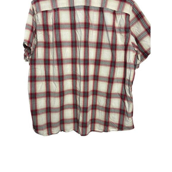 Carhartt Mens Loose Fit Plaid Cotton Button Down Collared Short Sleeve 2XL - Picture 6 of 9
